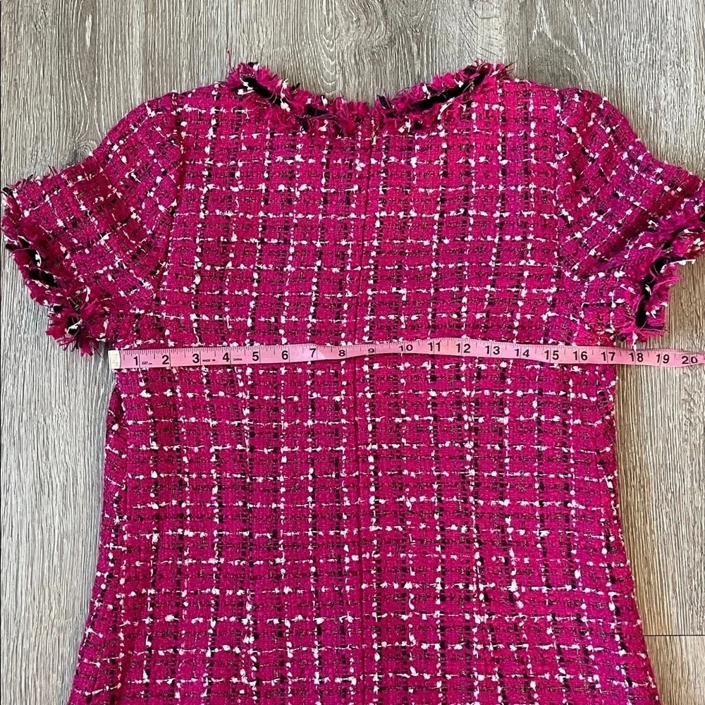 Kate Spade festive tweed dress 6 pink and black classy classic